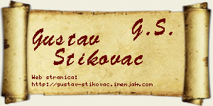 Gustav Štikovac vizit kartica